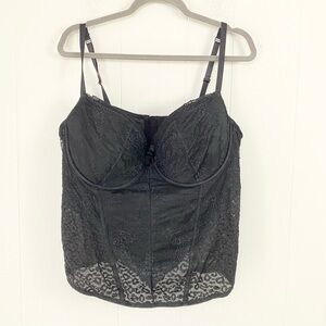 Torrid Strappy Underwire Bustier Lace Black Size 4X
